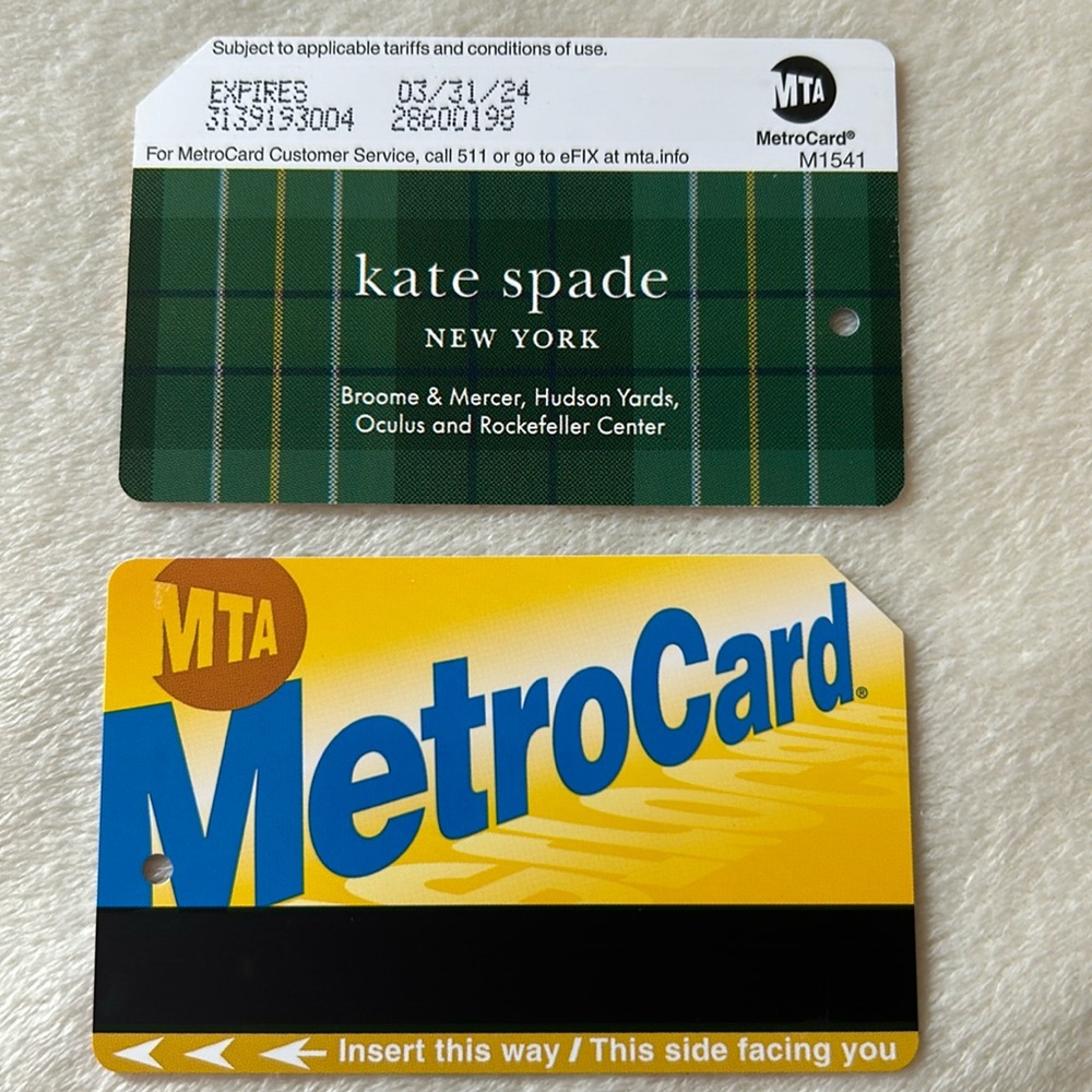 Green Limited Edition Kate Spade New York MTA Plaid MetroCard